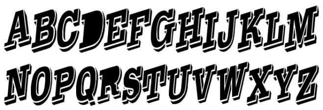WesternSlant Regular Schriftart Groß