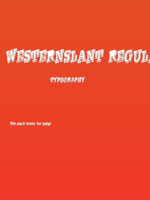 WesternSlant Regular Poster