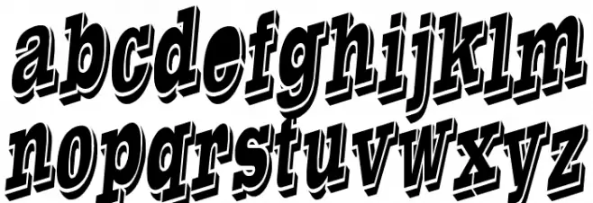 WesternSlant Regular फ़ॉन्ट लोअरकेस