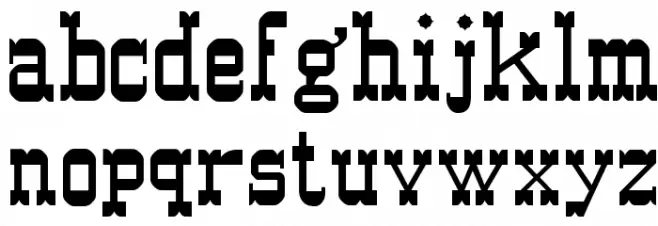 Western Font LOWERCASE