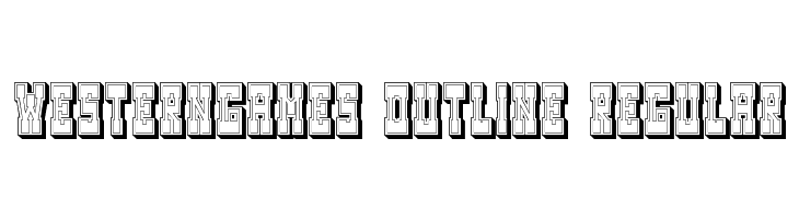 Westerngames Outline Regular Font