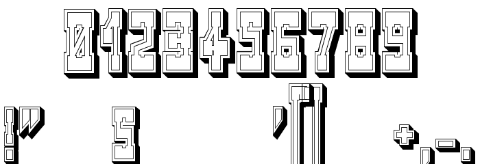 Westerngames Outline Regular Font OTHER CHARS