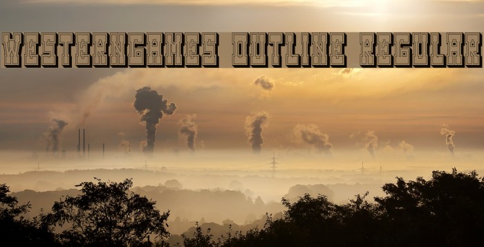 Westerngames Outline Regular Font examples