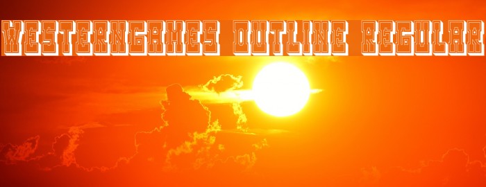 Westerngames Outline Regular Font examples