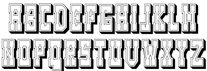 Westerngames Outline Regular Font LOWERCASE