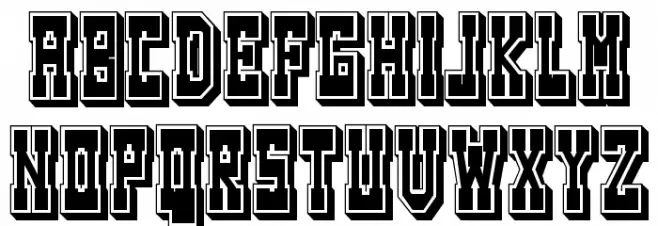 Westerngames Regular Шрифта ВЕРХНИЙ
