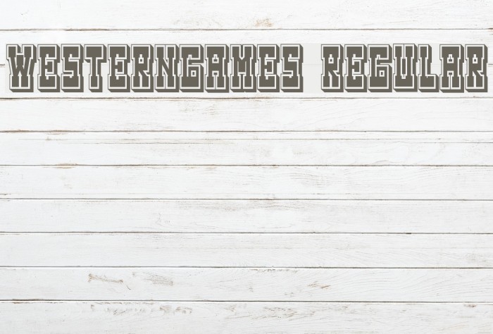 Westerngames Regular Font examples