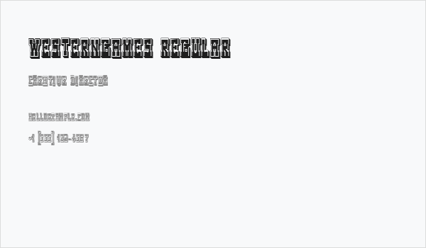 Westerngames Regular Business Card