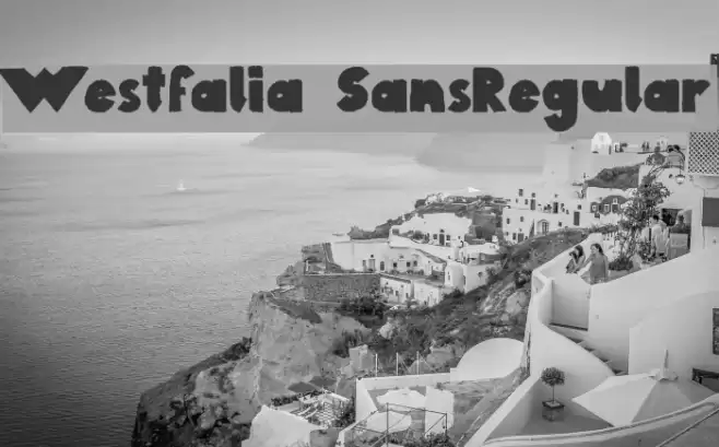 Westfalia SansRegular Font examples