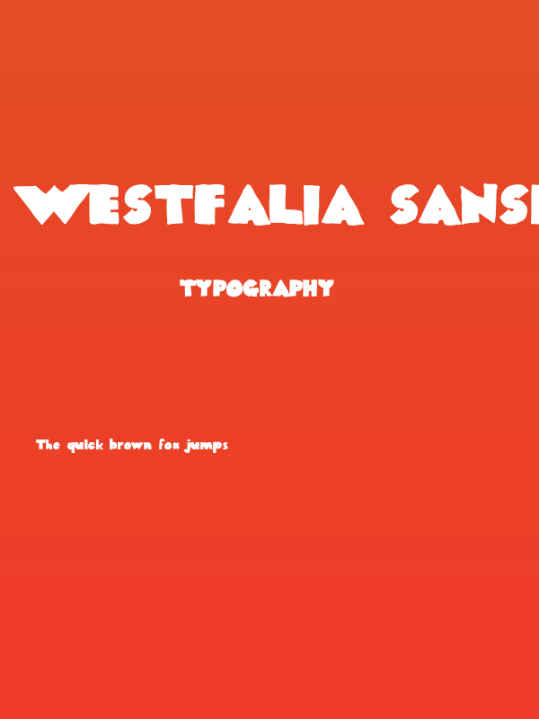 Westfalia SansRegular Poster