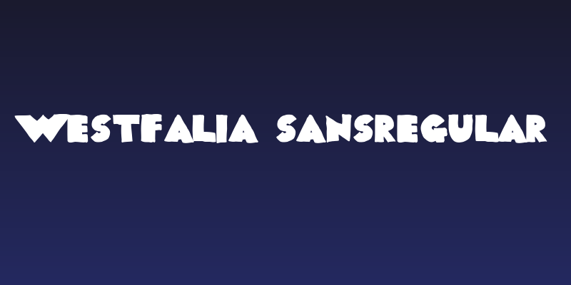 Westfalia SansRegular Social Header