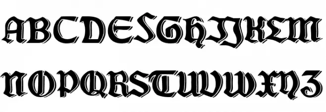 Westfalia Schriftart Groß