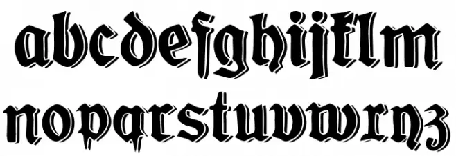 Westfalia خط أحرف صغيرة