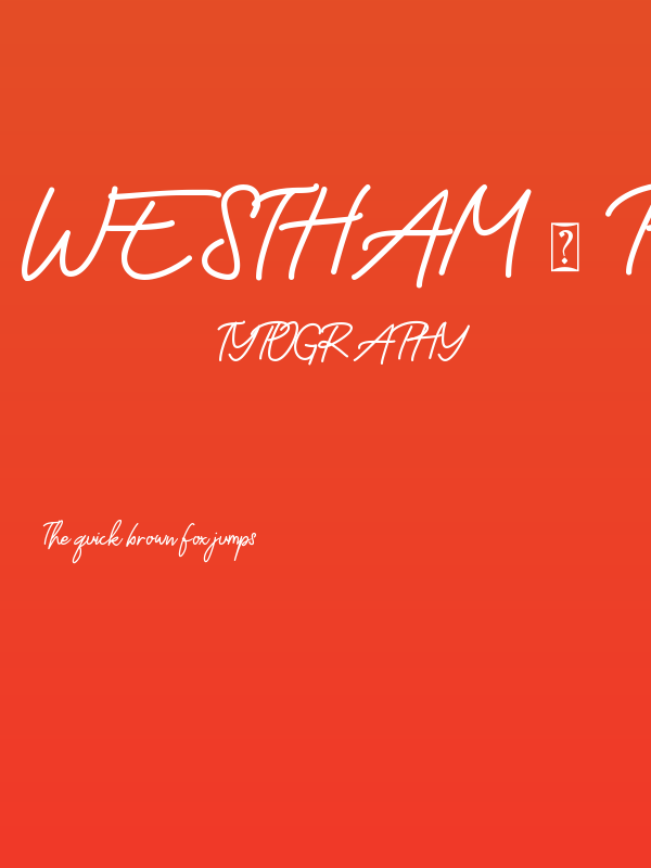 Westham - Personal Use Poster