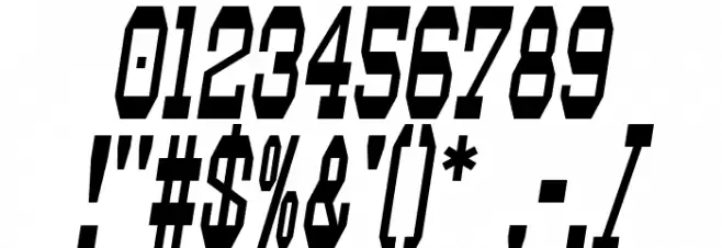 Westhorn Italic Font OTHER CHARS