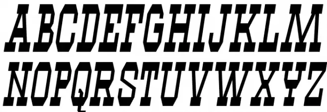 Westhorn Italic Schriftart Groß