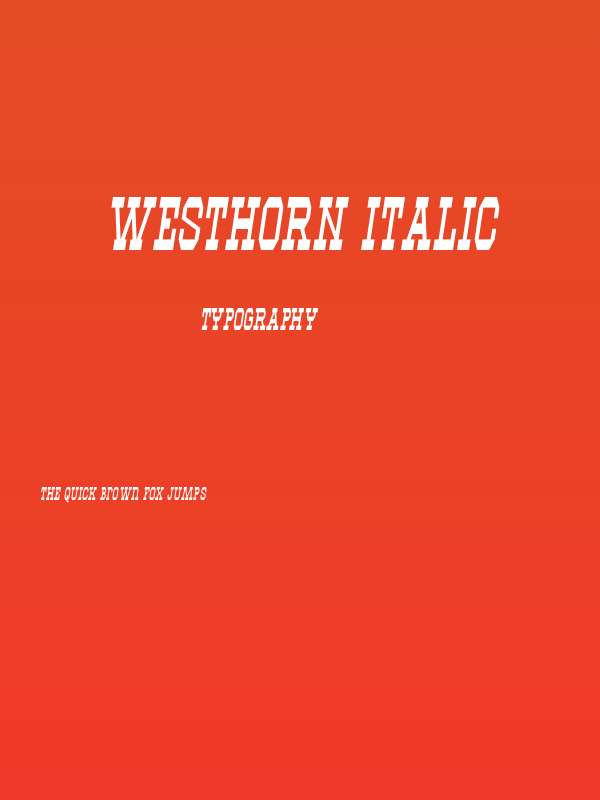 Westhorn Italic Poster