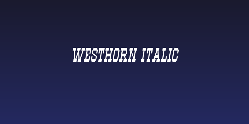 Westhorn Italic Social Header