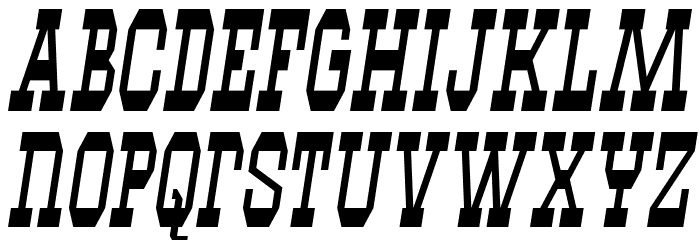 Westhorn Italic Font LOWERCASE
