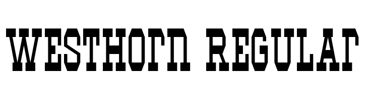 Westhorn Regular  font caratteri gratis