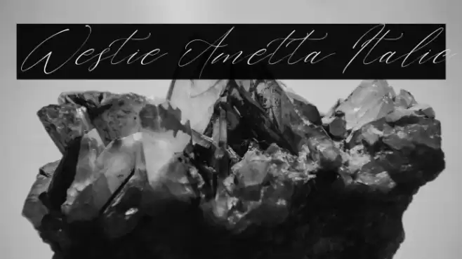Westie Ametta Italic Font examples