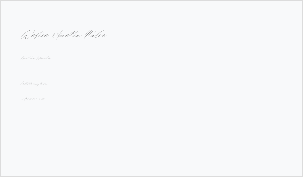 Westie Ametta Italic Business Card