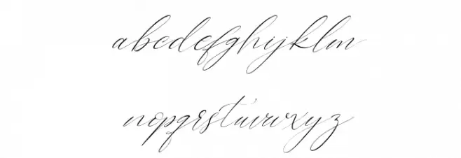 Westie Ametta Italic फ़ॉन्ट लोअरकेस