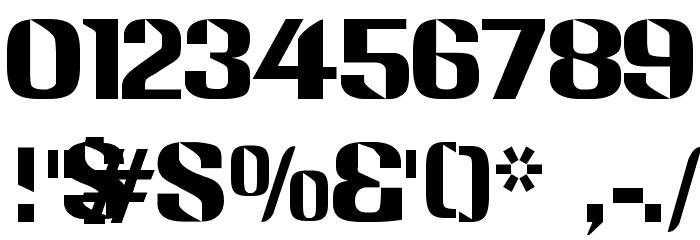 Westinghouse Regular Font OTHER CHARS