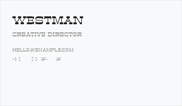 Westman Business Card
