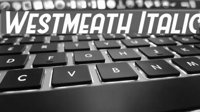 Westmeath Italic Font examples