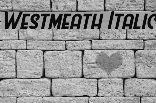 Westmeath Italic Font examples