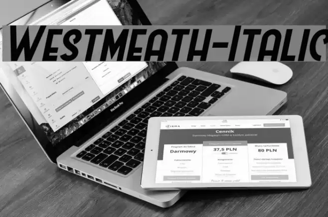 Westmeath-Italic Font examples