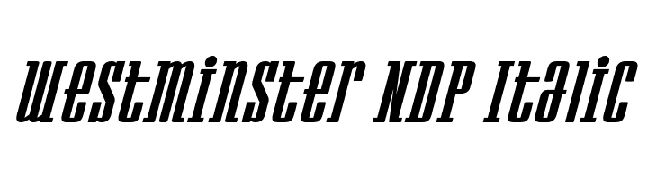 Westminster NDP Italic Font
