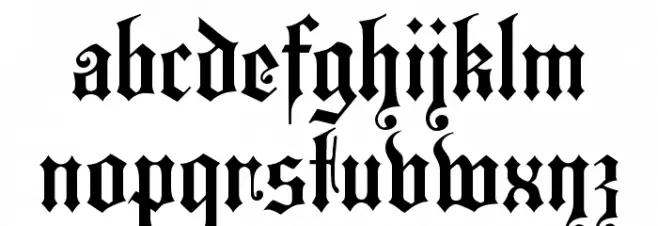 WestminsterGotisch फ़ॉन्ट लोअरकेस