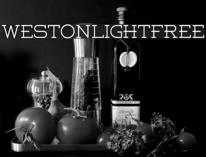 Weston-Light-Free Font examples