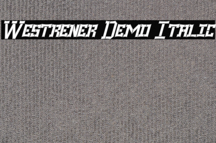 Westrener Demo Italic Example 1