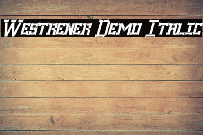 Westrener Demo Italic Example 2
