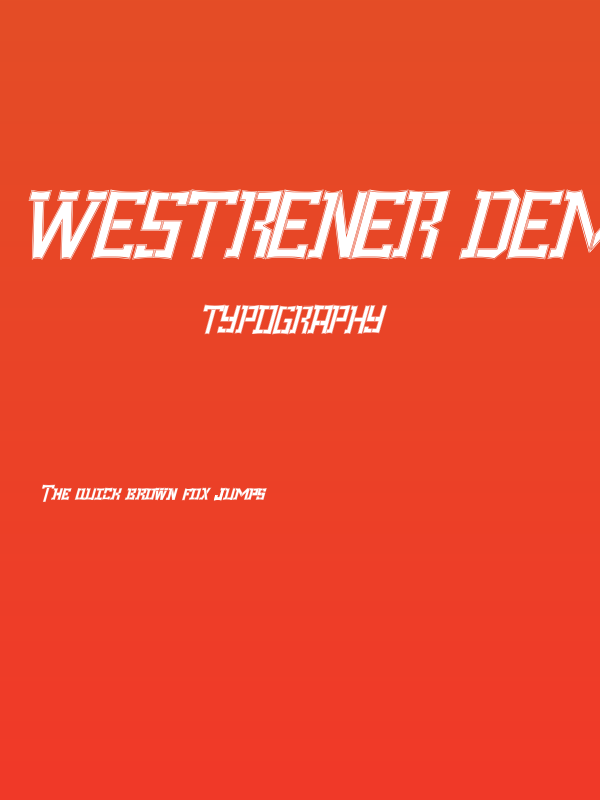 Westrener Demo Italic Poster