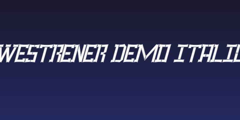 Westrener Demo Italic Social Header