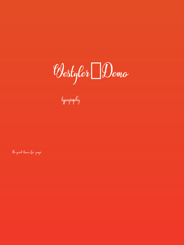 Westyler-Demo Poster