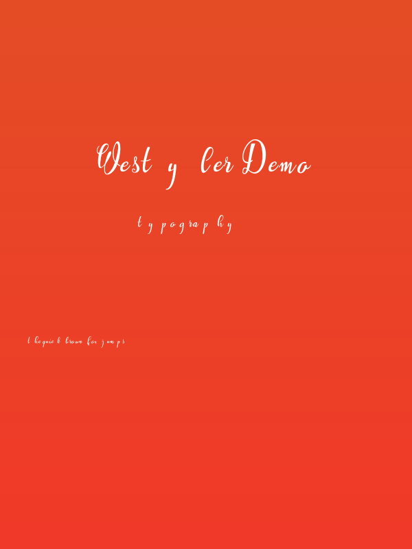 Westyler Demo Poster