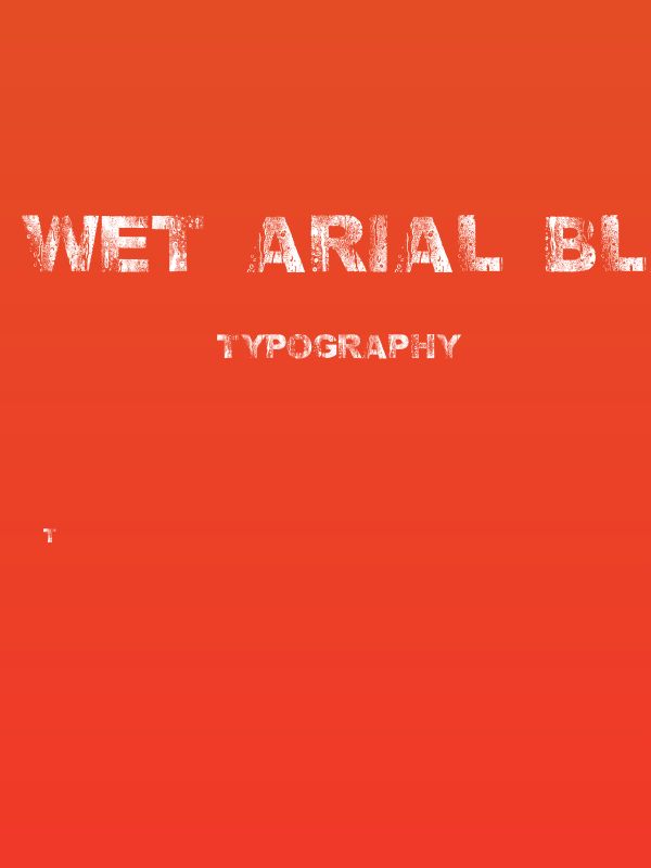 Wet Arial Black Poster