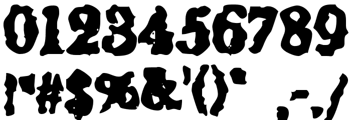 Wet NapkinRegular Font OTHER CHARS