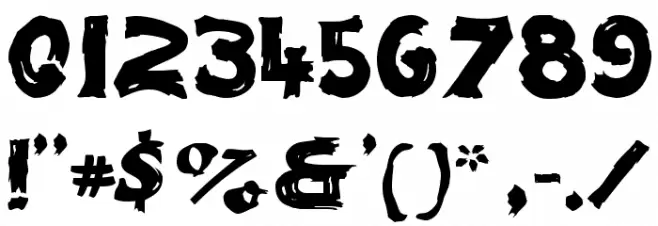 Wet Paint Font OTHER CHARS