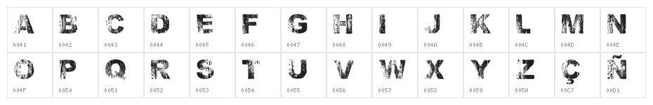 WetArial-Light Character Map