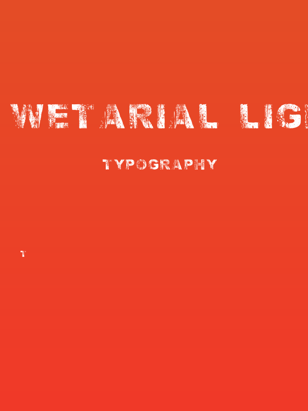 WetArial-Light Poster