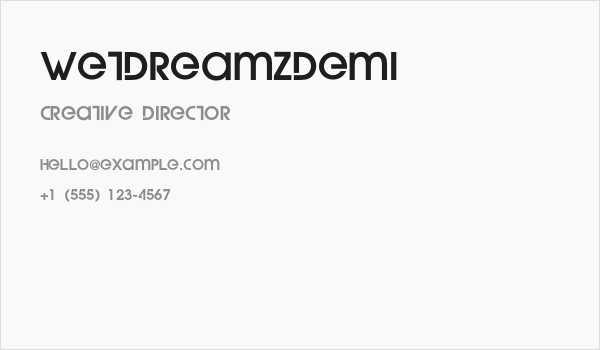 WetDreamzDemi Business Card