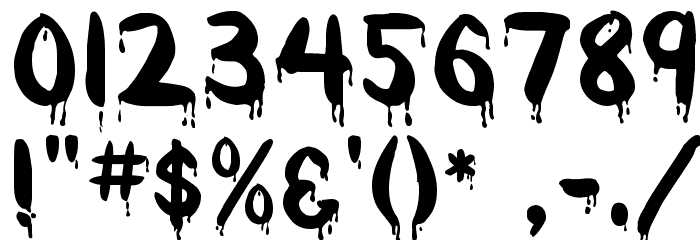 WetPaint Font OTHER CHARS