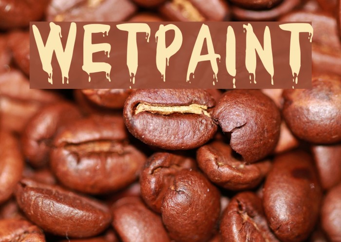 WetPaint Font examples