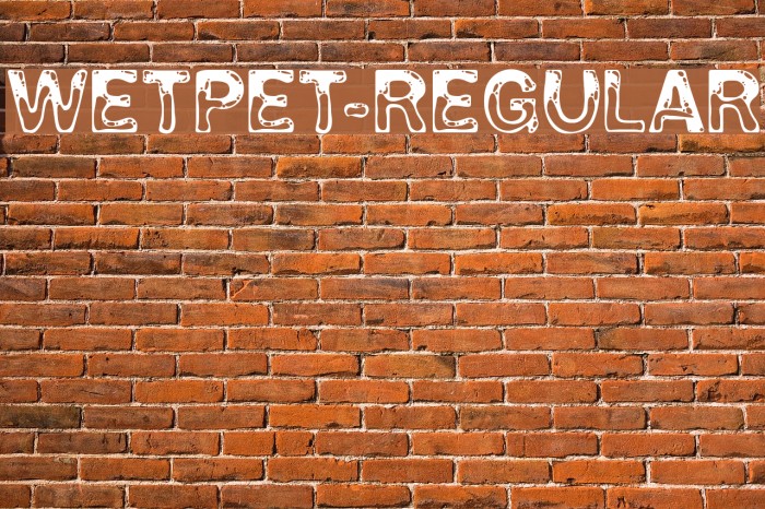 WetPet-Regular Font examples